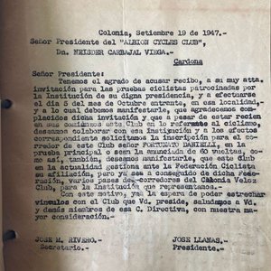 Carpeta Federación Ciclista Uruguaya: Actas, Sellos, Reglamentos y Notas de Clubes (1948+) - imagen 13