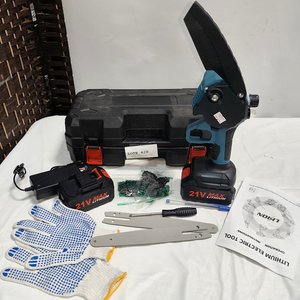 Motosierra Eléctrica Recargable con 2 Baterías de Litio y Accesorios - imagen 3