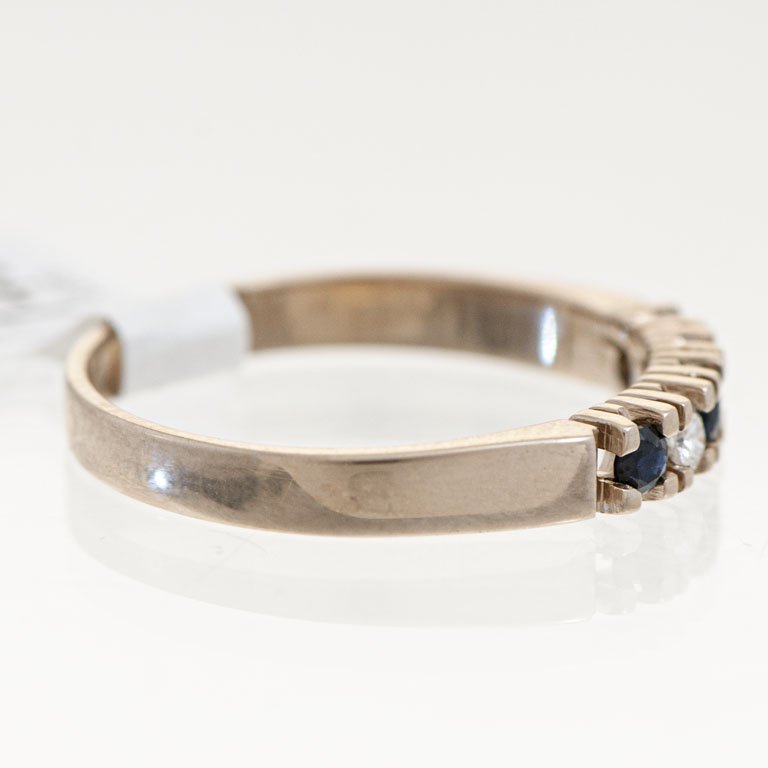 Anillo de Oro con Diamantes y Zafiros - imagen 2