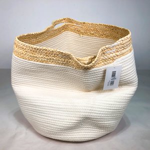 Lote siguiente: Cesto CRETA de Algodón Orgánico con Detalles en Paja - 35 x 40 cm