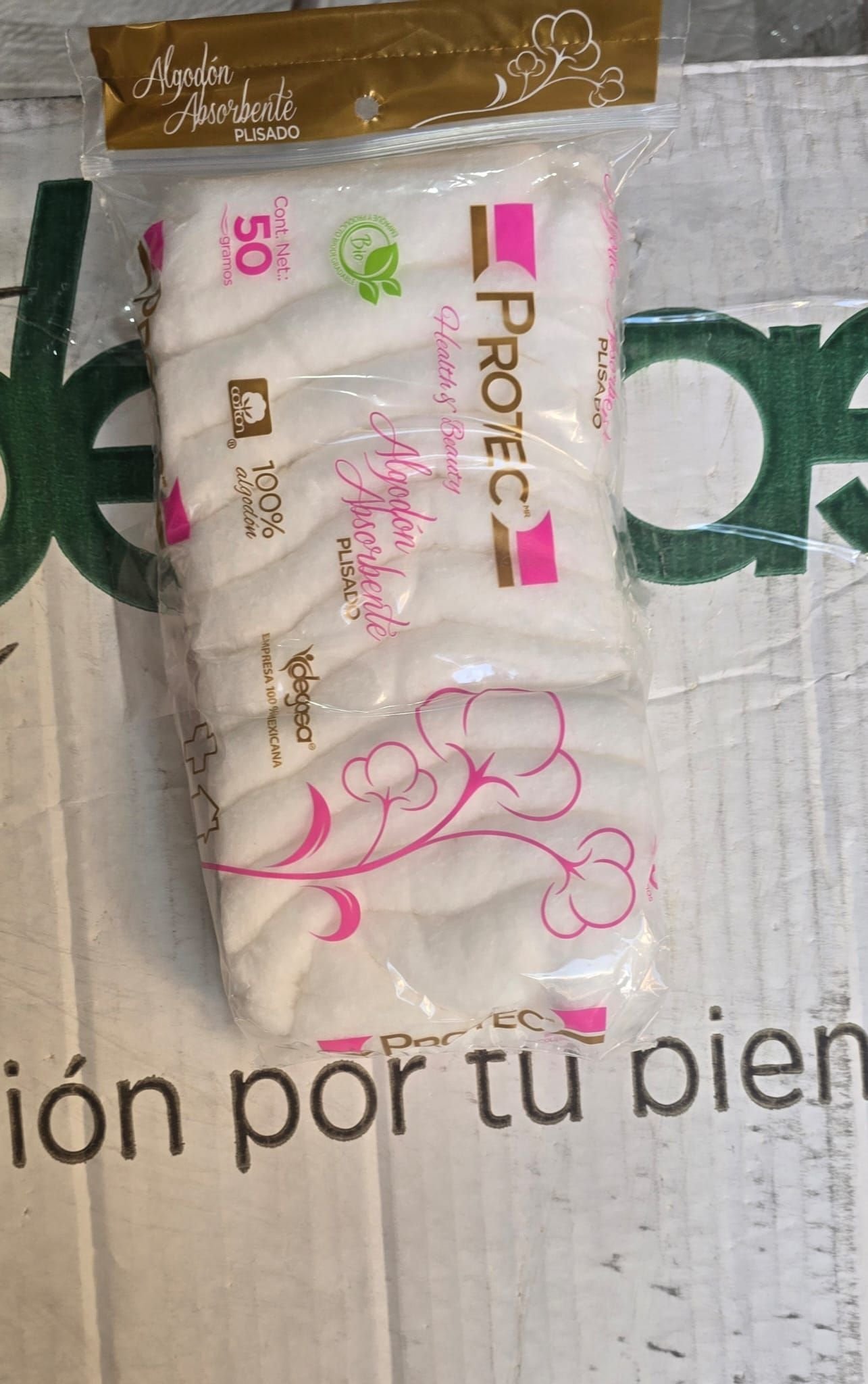 Paquete de Algodón Absorbente Protec 50g