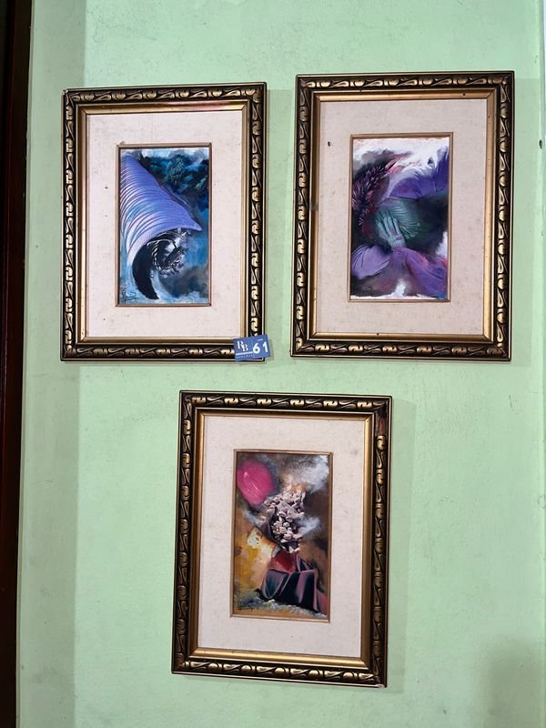 3 Cuadros de Dario Favier, Artista Plástico Uruguayo