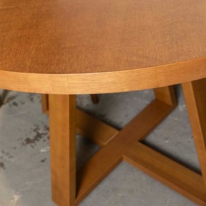 Mesa de Comedor Circular Nórdica con 4 Sillas Tapizadas - imagen 3