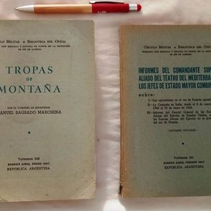Lote anterior: 2 Libros "Circulo Militar-Biblioteca del Oficial" - Tropas de Montaña e Informes del Comandante Aliado, 1947