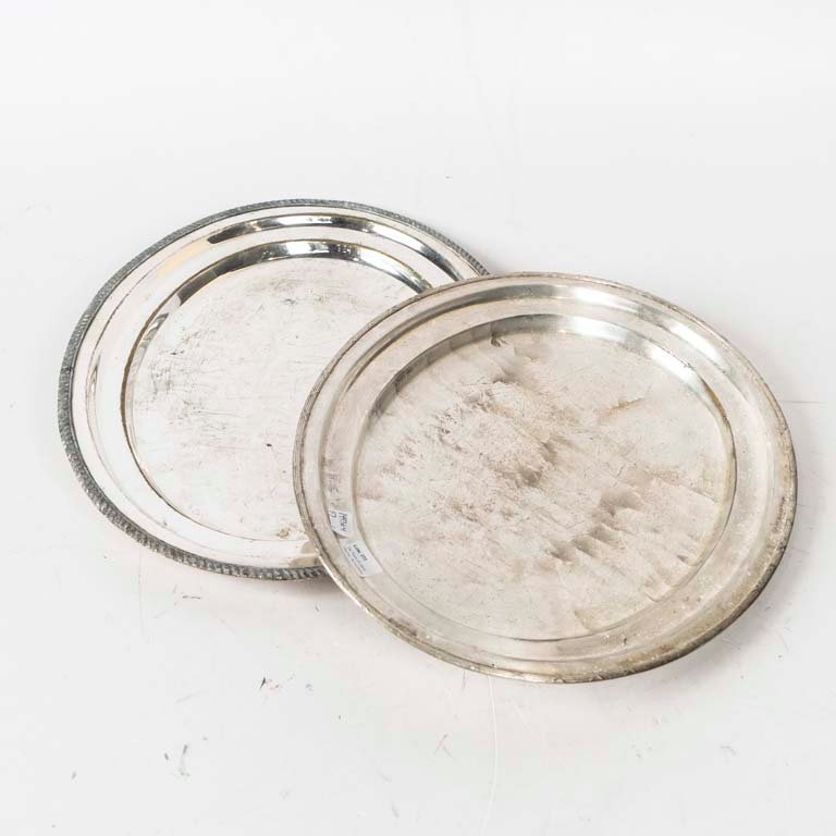 2 Bandejas Ovaladas de Platina - 44 y 45 cm