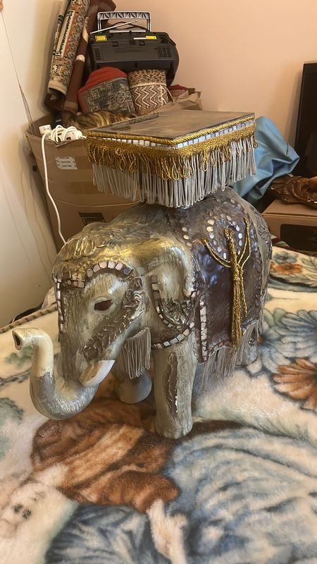 Pedestal de elefante decorativo - imagen 2