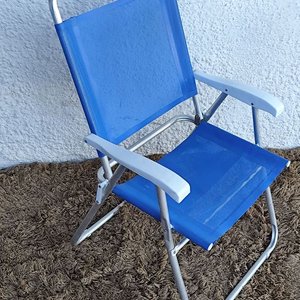 Silla Plegable Master Plus Aluminio Mor Azul con Apoyabrazos - imagen 5