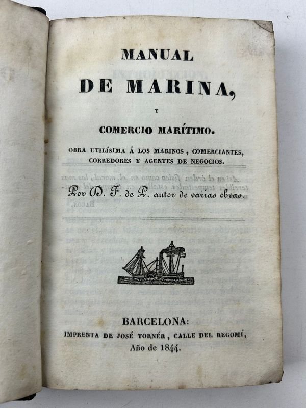 Manual de marina y comercio marítimo español del siglo XIX - imagen 2