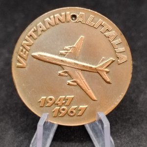 Medalla Conmemorativa Alitalia 20 Años (1947-1967) en Bronce - imagen 1