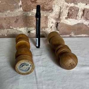 Juego de Salero y Pimentero de Madera Vintage - imagen 7
