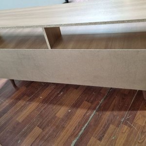 Mueble Modular para TV o Audio en Madera Clara con Puertas Corredizas Crudo - imagen 4