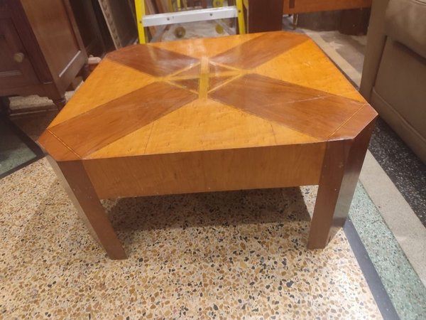 MESA RATONA CUADRADA, TAPA ENCHAPADA - imagen 1