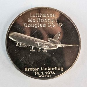 Lote anterior: Medalla Plata 999 Alemania 1974 Avión McDonnell Douglas DC-10 Lufthansa