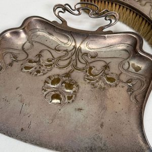 Juego de Recogemigas Art Nouveau en Alpaca - imagen 3