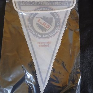 Banderín Club Nacional de Football Consulado Mercedes Soriano Tela Raso - imagen 3