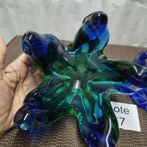 Centro de Mesa Decorativo Estilo Murano y Cenicero Azul Cobalto - imagen 2