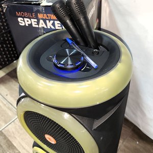 Equipo de Audio Multimedia con Doble Bocina de 8", Luces y 2 Micrófonos - imagen 3