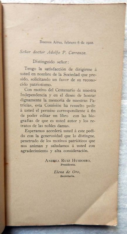 Libro antiguo de Adolfo P. Carranza, Patricias Argentinas - imagen 3