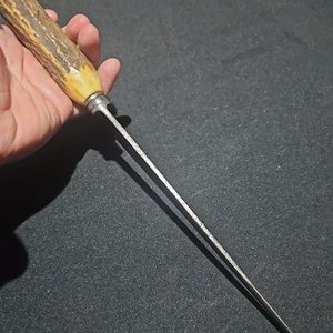 Cuchillo Antiguo Broqua y Scholberg Hoja 22 cm Cabo Asta - imagen 3