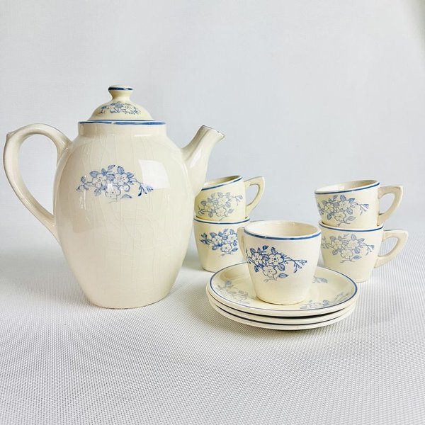 Piezas de loza antigua para servir café - imagen 1