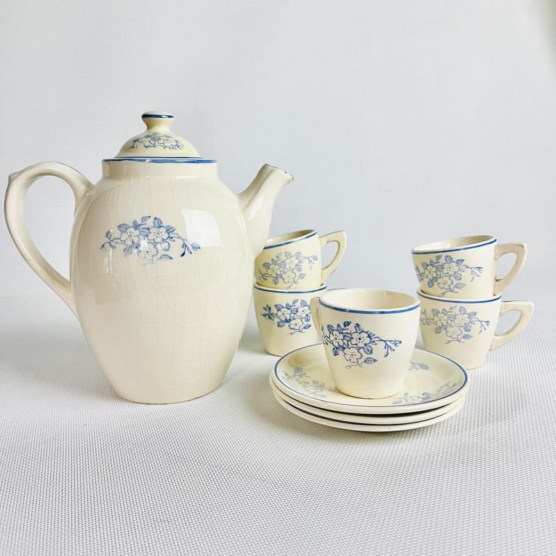 Piezas de loza antigua para servir café - imagen 1
