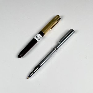 Lapicera pluma Parker 51 y alemana birome con sello - imagen 1