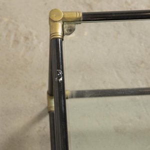 Mesa Auxiliar Moderna con Estructura Metálica y Vidrio - imagen 3