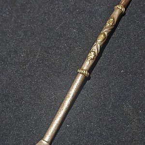 Bombilla de Plata y Oro para Mate con Detalles Florales y Reparo - imagen 2