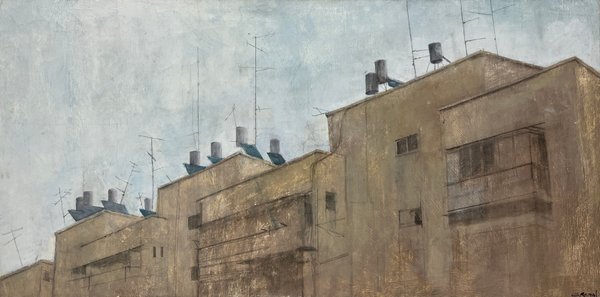 Oleo "TLV Sur" de Gabriel Regal, 70 x 135 cm - imagen 1