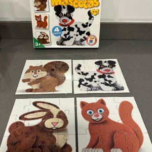 3 Cajas de Puzzles Infantiles: Vehículos, Mascotas y Animales - imagen 3