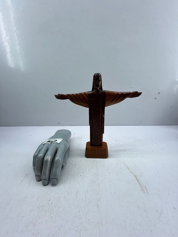 Figura Artesanal Cristo Redentor de Río de Janeiro en Madera