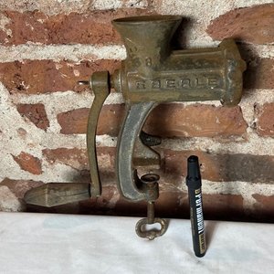 Máquina Picar Carne Antigua Eberle Nro 8 Hierro Fundido - imagen 4