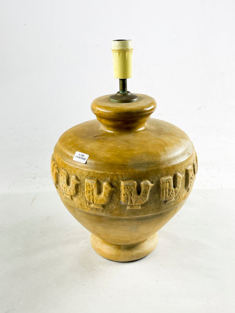 Lámpara de sobremesa en cerámica beige 39 cm