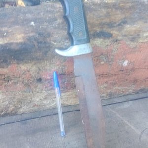 Antiguo Cuchillo Militar Grande - imagen 5