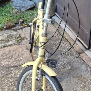 Bicicleta Plegable Moller Rodado 20 Estilo Urbano Vintage Color Crema - imagen 8
