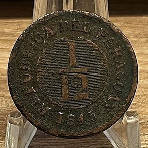 Moneda de 1/12 de Real de Paraguay de 1845 - imagen 2