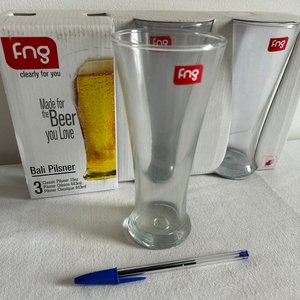Juego de 3 Vasos Cerveza Pilsner FNG Nuevos - imagen 2