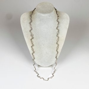Pulsera de Plata 925 con Eslabones Ondulados y Cadena Trenzada - imagen 2