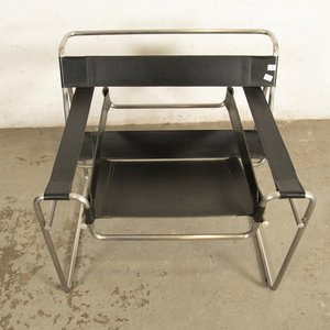 Butaca Diseño Kehlinox Tipo Wassily Estructura Metálica Simil Cuero - imagen 2