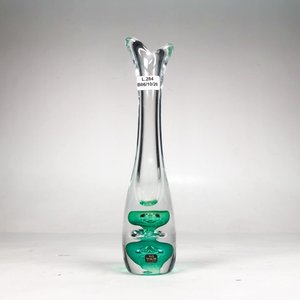 Florero de Cristal Soplado Verde con Burbujas - 26 cm - imagen 1