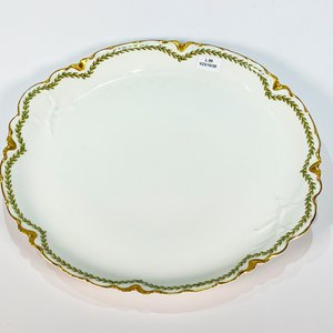 Plato de Porcelana Francesa Haviland Limoges con Guarda Dorada - imagen 2