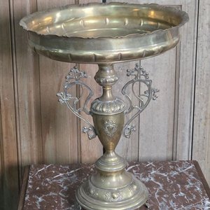 Centro de Mesa Art Nouveau en Bronce Dorado - Altura 41.5 cm - imagen 5