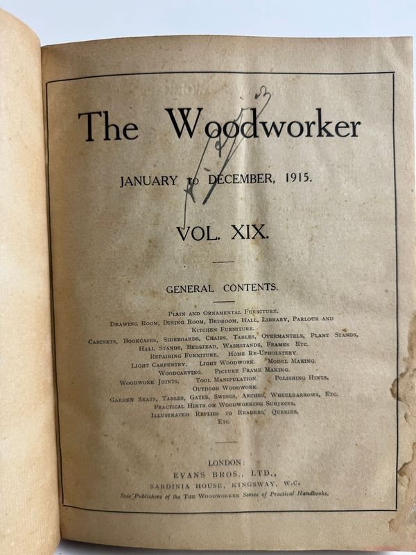 Libro técnico sobre carpintería: The Woodworker, enero–diciembre de 1915 - imagen 3