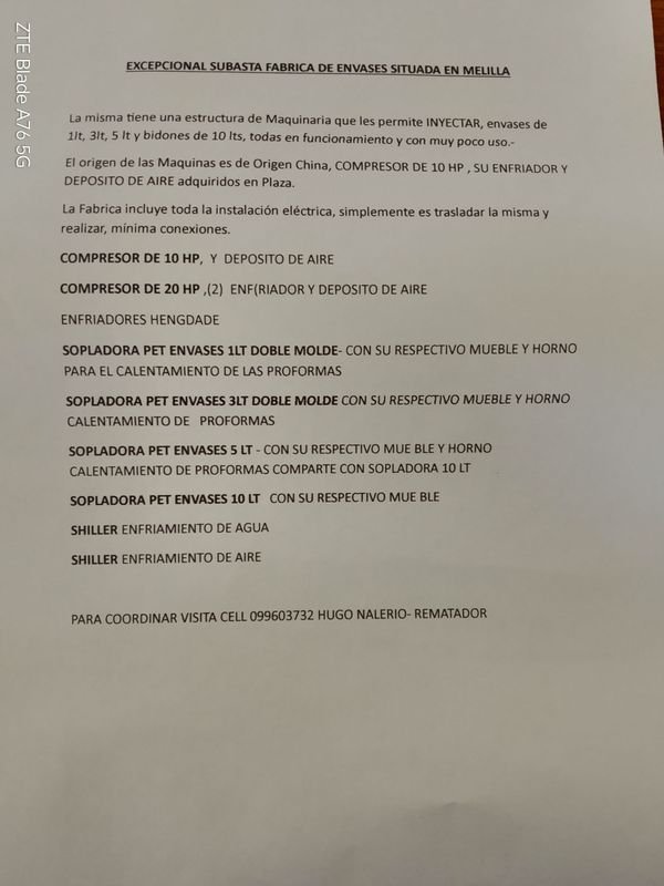 Fábrica de Envases PET para la venta