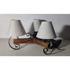 Lote anterior: Colgante de Luz Rústico 3 Luces Madera y Hierro con Pantallas