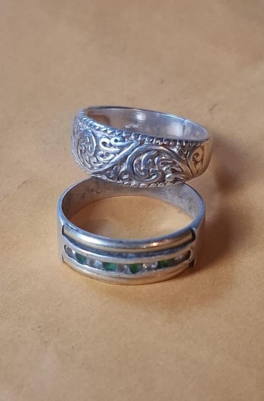 Anillos de plata con detalles en oro - imagen 2