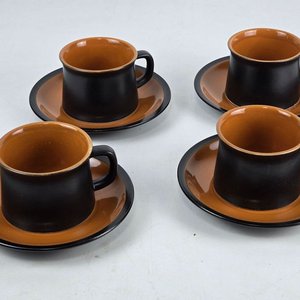 Juego de Vajilla Cerámica Japonesa Marrón y Negro - imagen 4