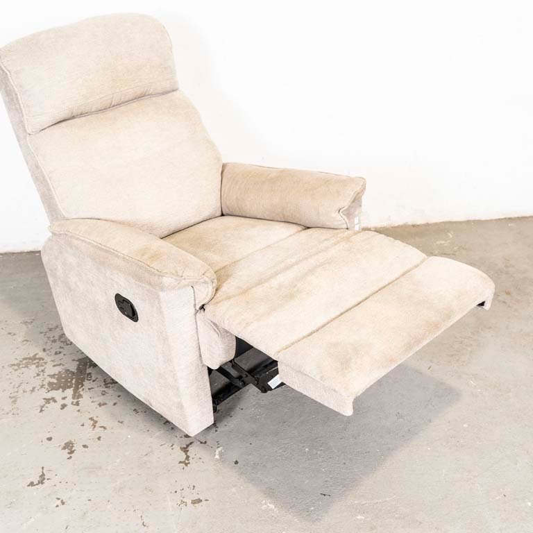 Sillón reclinable tapizado en tela para limpiar - imagen 3
