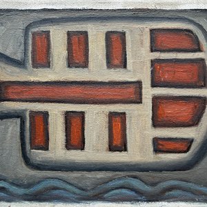 Pintura "Pez" de Walter Deliotti, Óleo sobre Tela, 20 x 26 cm - imagen 1