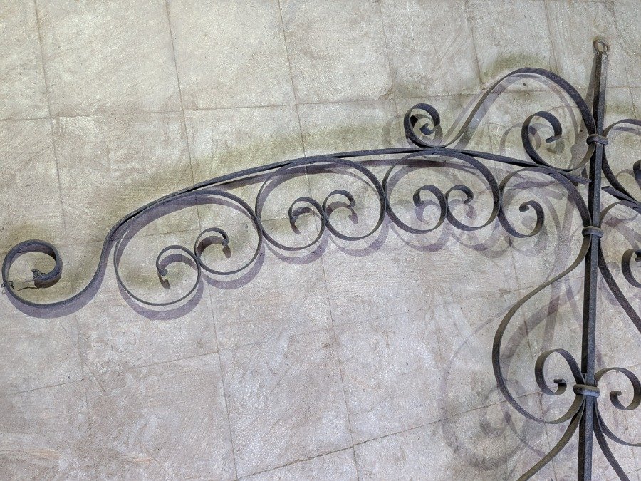 Puerta de hierro decorativa antigua para glorieta - imagen 5